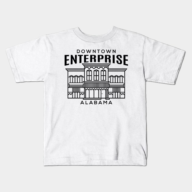 Downtown Enterprise AL Kids T-Shirt by HalpinDesign